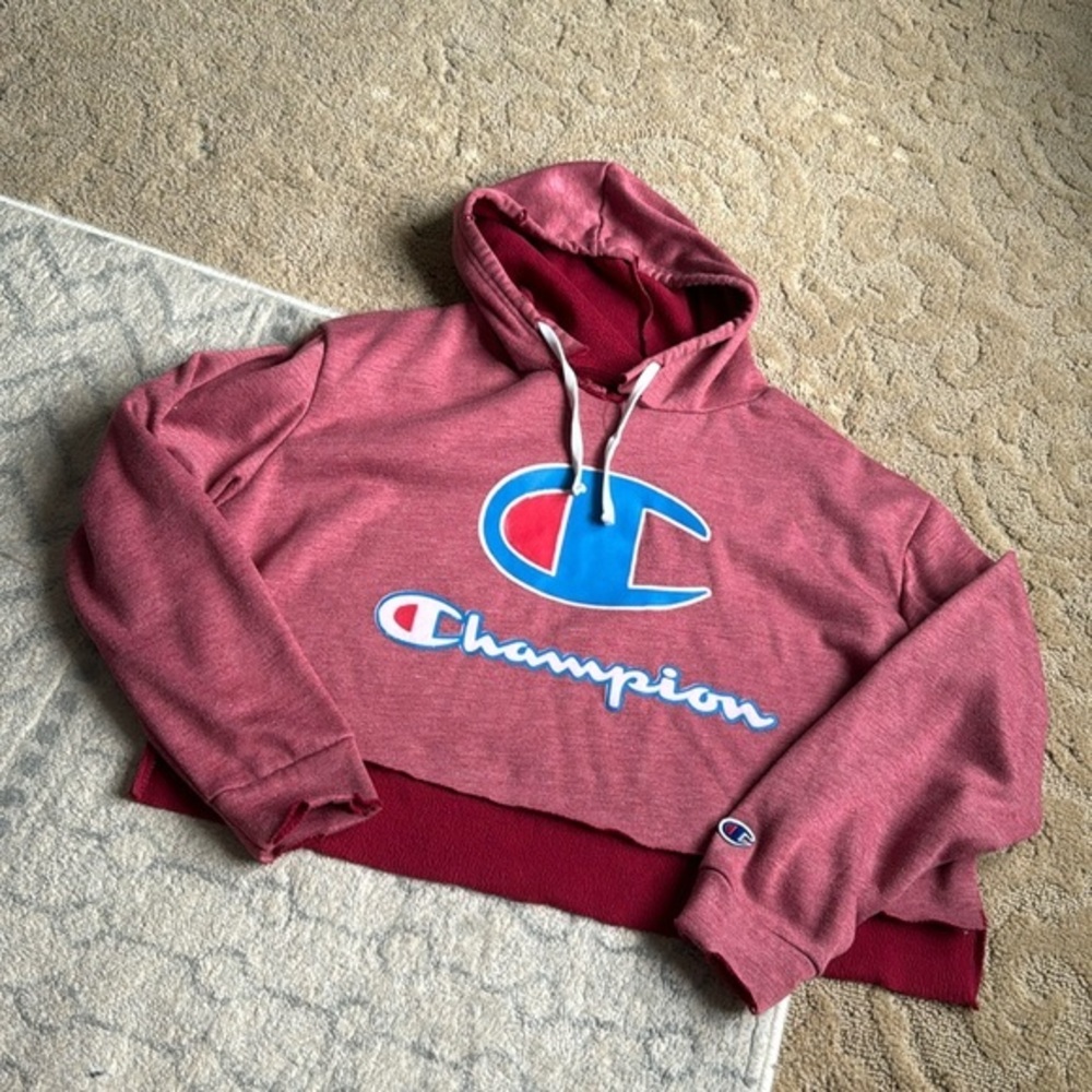 Champion, cropped Hoodie, size XL